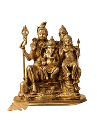 Brass Shiva Family 12