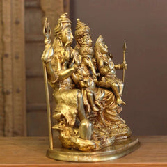 Brass Shiva Family 12