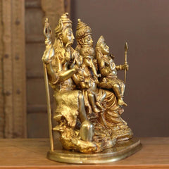Brass Shiva Family 12