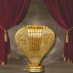 Brass Shiva Lingam With Nagam Idol