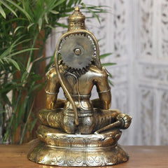 Brass Hanuman Meditative Posture