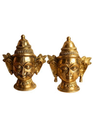 Buy Brass Shiva and Gauri Mukhlingam