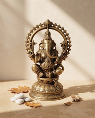 Brass Sitting Ganesh Idol