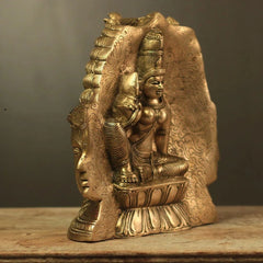 Brass Superfine 4 Face Shiva- Parvati Mukhlingam