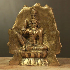 Brass Superfine 4 Face Shiva- Parvati Mukhlingam