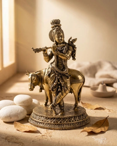 Superfine Small Krishna / Brass