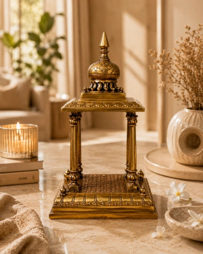 Brass Temple with Nandi