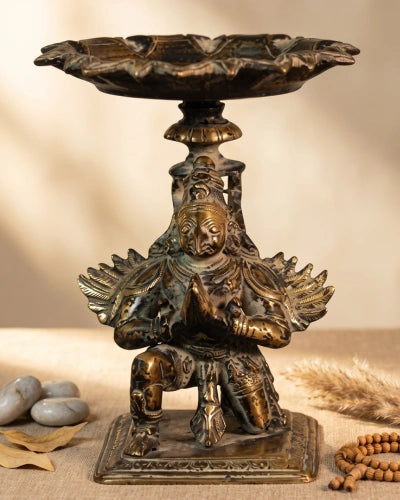 Buy Brass Vintage Finish Garuda With Tray