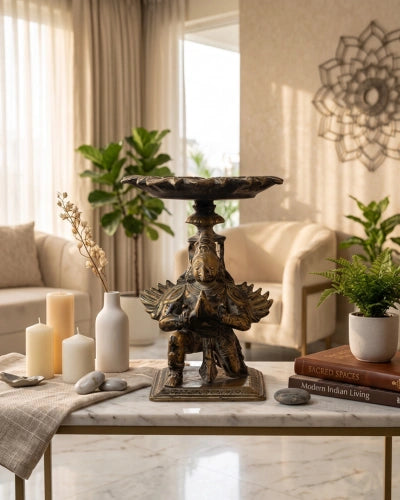 Buy Brass Vintage Finish Garuda With Tray