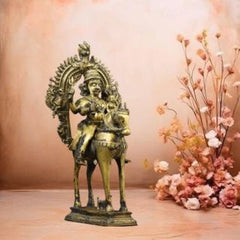 Buy Brass Vintage Finished Khandoba on Horse Idol