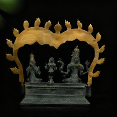 Buy Brass Unique Metal Urli with Peacock Diyas