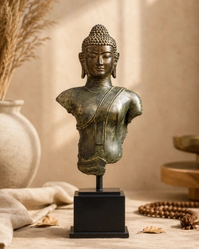Bronze Antique Buddha Bust