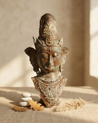 Bronze Buddha Handcrafted Sculpture on Stand