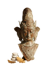 Bronze Buddha Handcrafted Sculpture on Stand