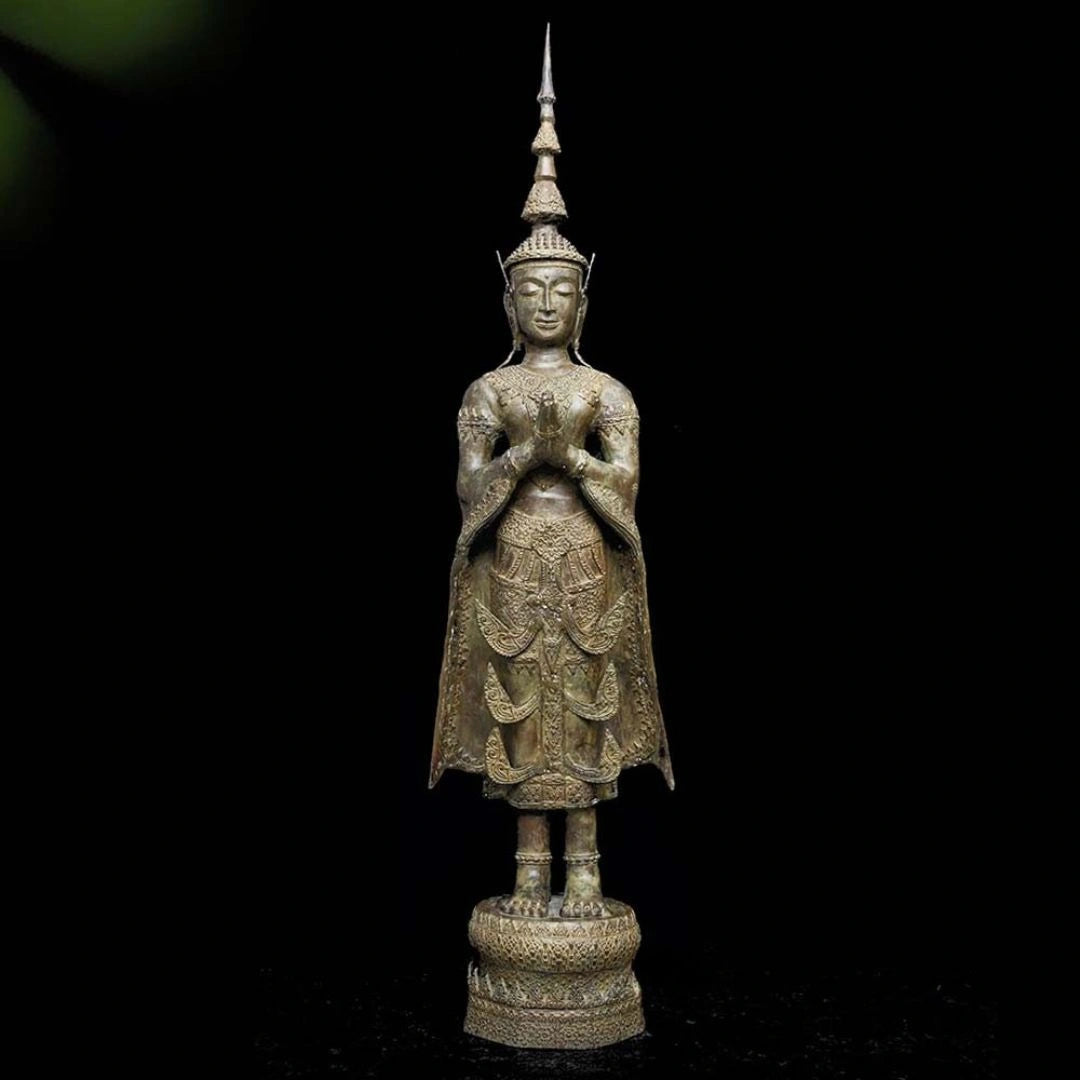 Bronze Buddha Antique Sculpture (55 inches)