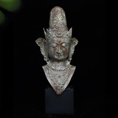 Bronze Buddha Handcrafted Sculpture on Stand