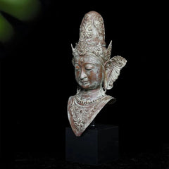 Bronze Buddha Handcrafted Sculpture on Stand