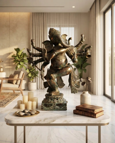 Bronze Dancing Ganesha Sculpture