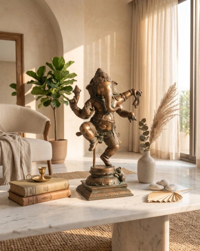 Bronze Finished Brass Dancing Ganesh