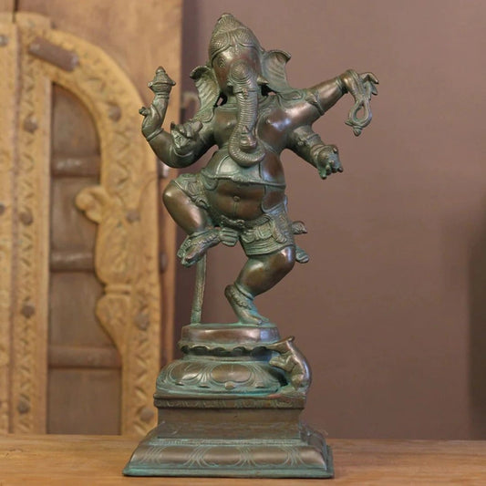 Bronze Finished Brass Dancing Ganesh