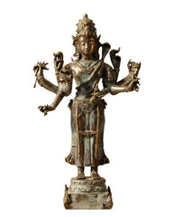 Goddess Saraswati Antique - Bronze Sculpture