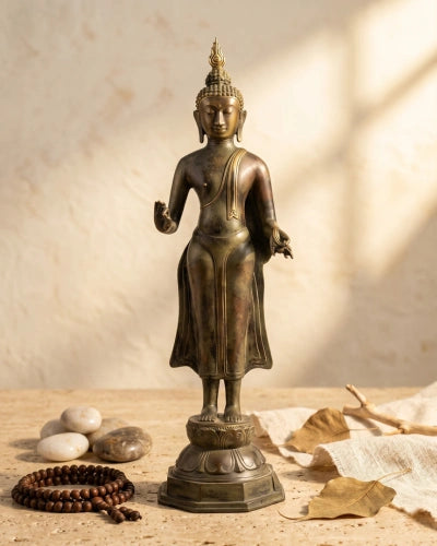 Bronze Standing Handcrafted Buddha