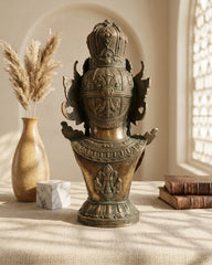 Bronze Vishnu Handcrafted Bust Sculpture with Garuda
