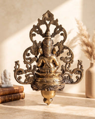 Buy Brass Ganesha Wall Hanging Diya