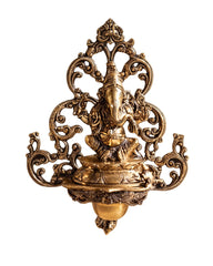 Buy Brass Ganesha Wall Hanging Diya