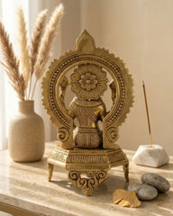 Buy Brass Sitting Laxmi on Octagon with Arch