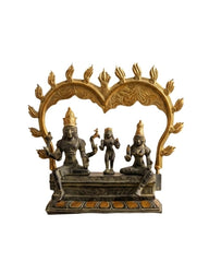 Buy Brass Unique Metal Urli with Peacock Diyas