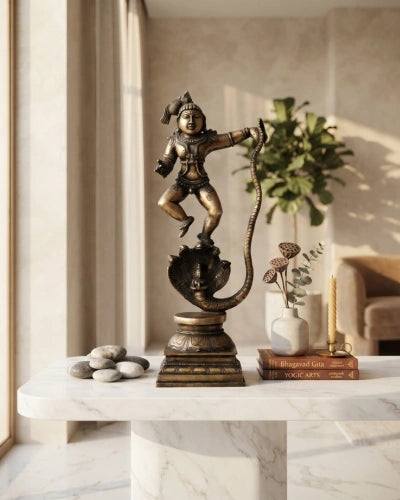 Buy Brass Unique Metal Urli with Peacock Diyas