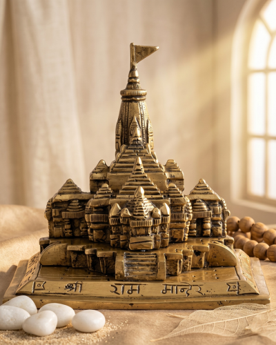 Buy Wooden Brass Ram Mandir Ayodhya Model – 3D Replica