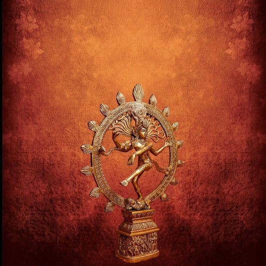 Dancing Lord Shiva Nataraja Brass Statue for Worship