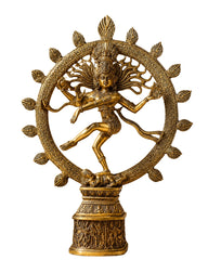 Dancing Lord Shiva Nataraja Brass Statue for Worship