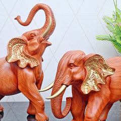 Elegant African Elephant Pair - Set of two