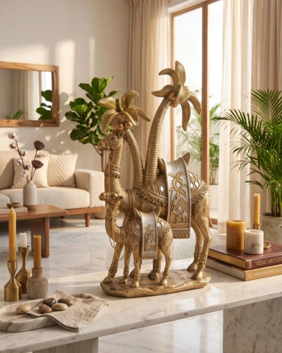 Emaar Gold Camel Sculpture