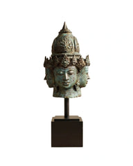 Four Faced Crown Buddha - Bronze Sculpture