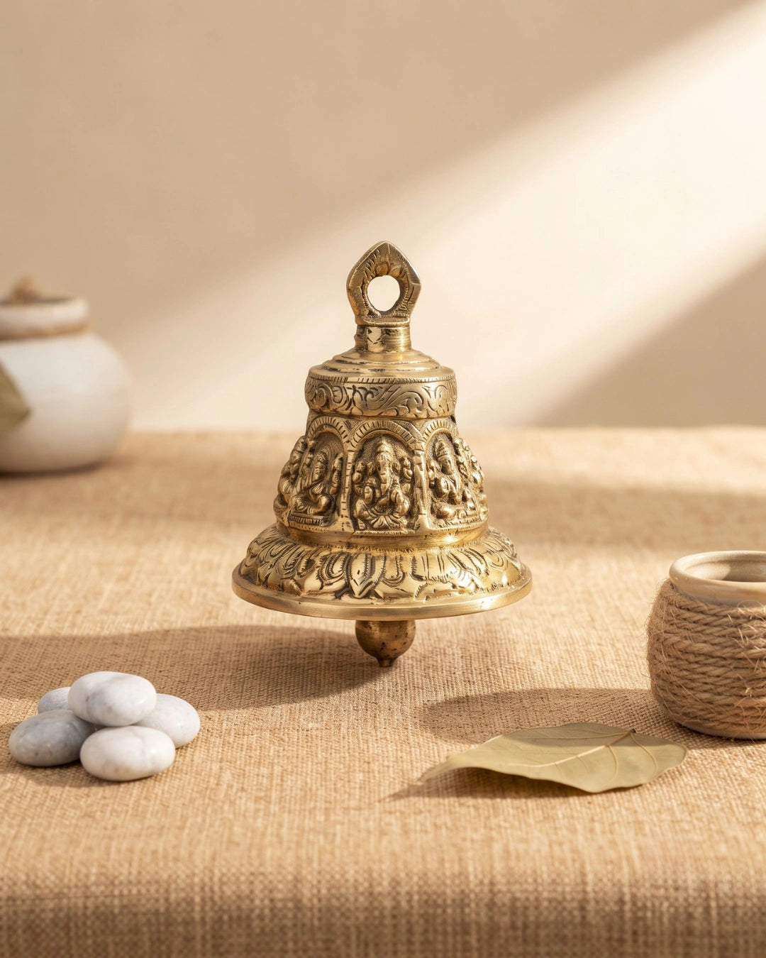 GANESH AND LOTUS HANGING BELL