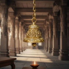 GANESH AND LOTUS HANGING BELL