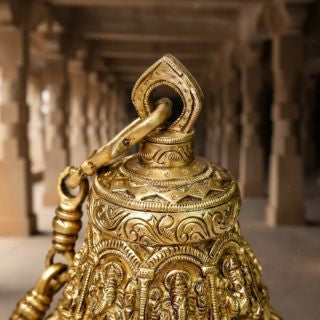 GANESH AND LOTUS HANGING BELL