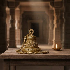 GANESH AND LOTUS HANGING BELL