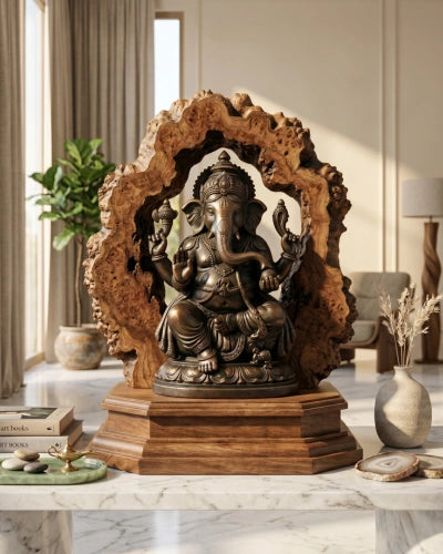 Ganesha Antique Sculpture (Bronze / Wooden)
