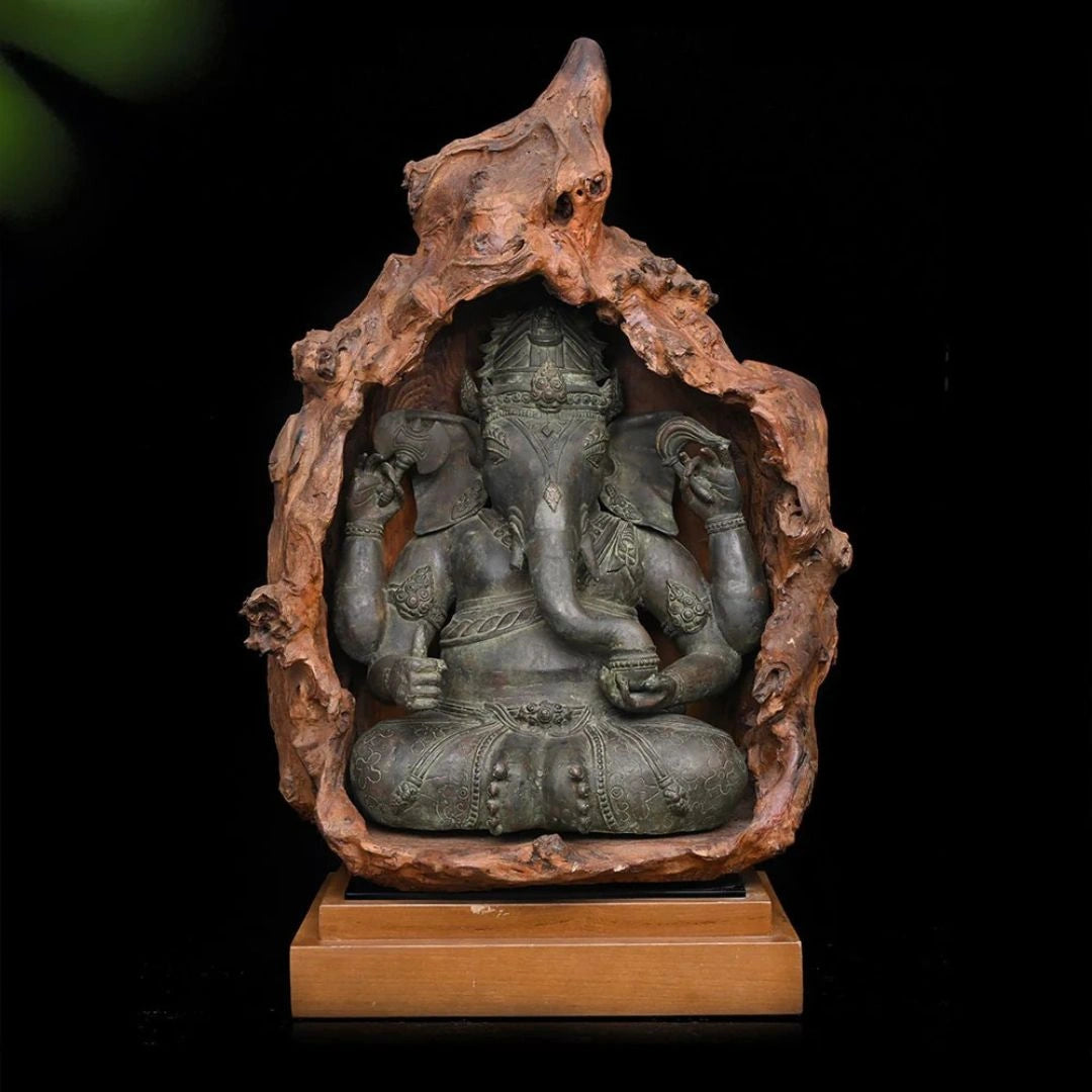 Ganesha Antique Sculpture (Bronze / Wooden)