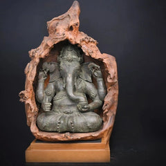 Ganesha Antique Sculpture (Bronze / Wooden)