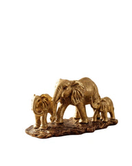 Golden Elephants Figurine