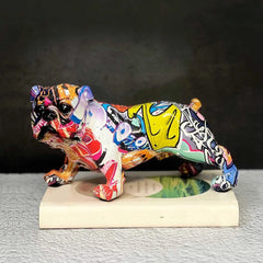 Graffiti Bulldog Figurine