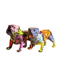 Graffiti Bulldog Figurine