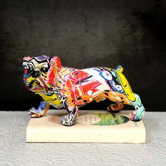 Graffiti Bulldog Figurine