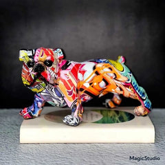 Graffiti Bulldog Figurine